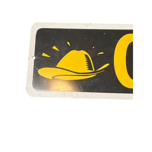 Cowboy Drive Vinyl Black Yellow Mancave Man Cave Game Room Bar 23" x 5" - Picture 2 of 3